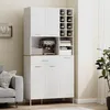 Mobile da cucina HOMCOM con ripiani aperti, scomparti, Anteprima dell’immagine prodotto 8
