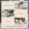 HOMCOM 2-in-1 Ottoman Stool Poggiapiedi rotondo con spazio Anteprima dell’immagine prodotto 7