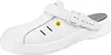 A white Abeba ESD-Sicherheitsschuhe x-light SB Clog is shown against a white background. Produktbild-Vorschau