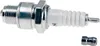 A close-up studio shot of a spark plug and a small metal adapter. Produktbild-Vorschau