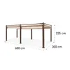 BlumfeldtPantheon Cortina Rust, altana ogrodowa, pergola, Podgląd zdjęcia produktu 9