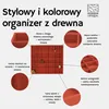 Woodweaver | Regał drewniany 28 przegródek | 45x40x3,5cm | Podgląd zdjęcia produktu 4