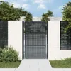 A garden gate in an outdoor setting with a white wall and greenery. Produktbild-Vorschau