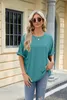 ASKSA Damen T-Shirt Sommer Kurzarm Oversized Rundhals Produktbild-Vorschau 2