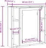 Mobile specchio bagno rovere fumé 60x16x60 cm materiale Anteprima dell’immagine prodotto 12