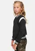 UCK2618 - Girls Inset College Sweat Jacket black/white Produktbild-Vorschau 2