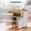 HOMCOM Table de salle à manger pliante et mobile pour 2 à 4 Voir les images du produit 6