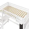 Hochbett 90x200cm mit Schreibtisch, Kreidetafel & Produktbild-Vorschau 16