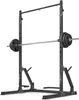 A black and gray weightlifting rack with a barbell and weights attached, shown against a white background. Produktbild-Vorschau