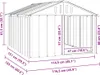vidaXL Cuccia per cani antracite 116,5x153x81,5 cm Acciaio Anteprima dell’immagine prodotto 8