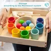 Ulanik dúhové loptičky v pohárikoch Montessori hračka Náhľad obrázku produktu 9