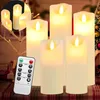 Jayseuw LED svíčky sada 5 svíček z pravého vosku blikající Náhled obrázku produktu 1