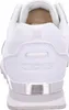 The back view of a white Skechers sneaker. Voir les images du produit