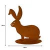 Hase Klopfer im Shabby Chic Deko Design auf Bodenplatte | Produktbild-Vorschau 1