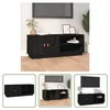 The Living Store TV-Schrank Schwarz 105x34x40 cm Massivholz Produktbild-Vorschau 7