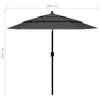 vidaXL Sonnenschirm mit Aluminium-Mast 3-lagig Anthrazit Produktbild-Vorschau 8