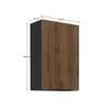 Kondela Oberer Küchenschrank Menzo 60 G-90 1F - Schwarz / Produktbild-Vorschau 4