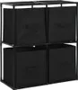 "im  " Lagerschrank mit 4 Stoffkörben Schwarz 63×30×71 cm Produktbild-Vorschau 2