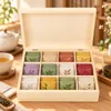 Theeënbox van natuurlijk grenenhout - theeënbox met 12 Productafbeelding-voorbeeld 9
