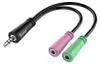Audio-Adapter, 4pol. 3,5-mm-Klinke-Stecker - 2x 3pol. Produktbild-Vorschau 2