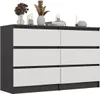 Komoda MALWA M6 120 - antracit + bílá Náhled obrázku produktu 12
