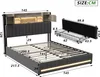 CDGlobal Polsterbett 140x200cm mit USB, Typ-C und LED, Produktbild-Vorschau 9