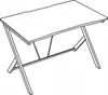A line drawing of a modern desk with a black carbon finish. Podgląd zdjęcia produktu