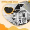 Domeček pro kočky PawHut s asfaltovou střechou, venkovní Náhled obrázku produktu 4