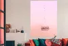 MuchoWow® Poster Tropfen fallen in rosa Wasser 120x160 cm - Produktbild-Vorschau 2