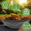 Große Vintage Outdoor Pflanzschale oval 55 cm schwarz Produktbild-Vorschau 2