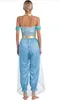 A woman wearing an Arabian princess costume, viewed from the back. Produktbild-Vorschau