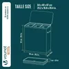 VOUNOT® Wäschekorb 3 Fächer 170L, Wäschesammler mit Deckel  Produktbild-Vorschau 3