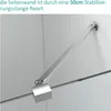 A close-up view of a metal support rod attached to a glass panel, likely part of a shower enclosure. Anteprima dell’immagine prodotto