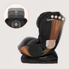 A side view of a black and gray car seat with brown accents, showing adjustable features. Produktbild-Vorschau