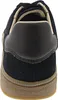 The back view of a navy blue sneaker with a brown sole. Anteprima dell’immagine prodotto