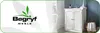 A bathroom vanity cabinet is shown next to a toilet, with a logo and text on the left side of the image. Podgląd zdjęcia produktu