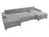 A light gray sectional sofa with a U-shape configuration is shown against a white background. The sofa has tufted cushions and appears to have storage compartments. Náhľad obrázku produktu