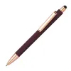 Touchpen-Kugelschreiber aus Metall / gummiert / Farbe: Produktbild-Vorschau 2