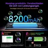 Marketing image for a tablet highlighting battery life and features. Produktbild-Vorschau