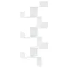 A white, zig-zag shaped wall shelf unit against a white background. Anteprima dell’immagine prodotto