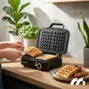 Waffeleisen knusprig Doppelt Belgische Waffeln Antihaft Produktbild-Vorschau 9