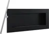 A black bioethanol fireplace with a silver bracket attached to the side. Náhled obrázku produktu