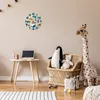 Meerestiere Aquarellstil Kinder Wanduhr aus MDF Produktbild-Vorschau 3