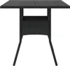 vidaXL Gartentisch mit Glasplatte Schwarz 80x80x75 cm Poly Produktbild-Vorschau 4