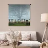 MuchoWow® Wandteppich Wandbehang Schaf - Baum - Nebel 90x90 Produktbild-Vorschau 5
