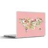 MuchoWow® Laptop Aufkleber Sticker Cover Weltkarte - Rosen Produktbild-Vorschau 1