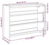 vidaXL Stojan na boty Artisan dub 80x25x62 cm Materiál na Náhled obrázku produktu 8