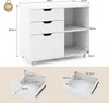 COSTWAY Caisson à roulettes avec 3 tiroirs, compartiments Voir les images du produit 3