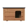 QLS Hunde- Katzenhaus aus Holz 53x39 cm Isoliert Winterfest Produktbild-Vorschau 5