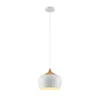 Lindby Hängeleuchte Vilsera, weiß, Metall/Holz, 26 cm, E27 Produktbild-Vorschau 1